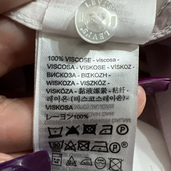 Levi’s Mens Relaxed Fit Classic Camper Button Up Shirt Size S Pink Mauve NWT - Picture 14 of 16